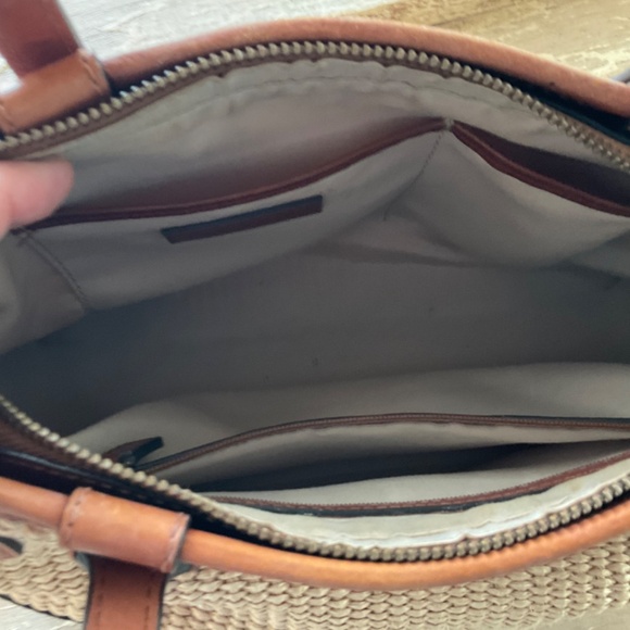 Brooks Brothers Leather and Straw Purse - Picture 4 of 8